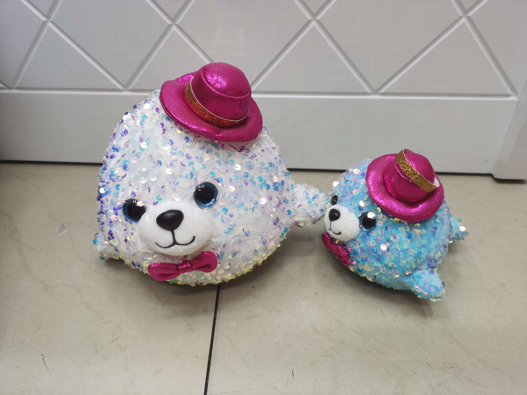 Dreamy plush toy Sequined top hat sea lion booth 0777 details Picture