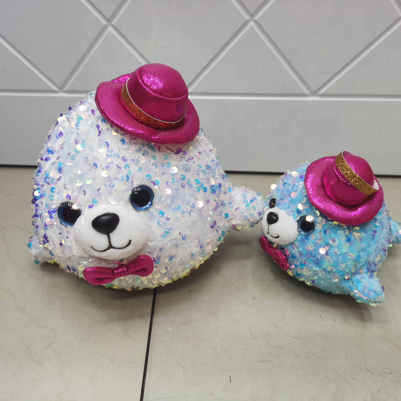 Dreamy plush toy Sequined top hat sea lion booth 0777