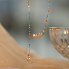 珍珠项链2021年新款珍珠钛钢颈链ins简约小众轻奢气质锁骨链