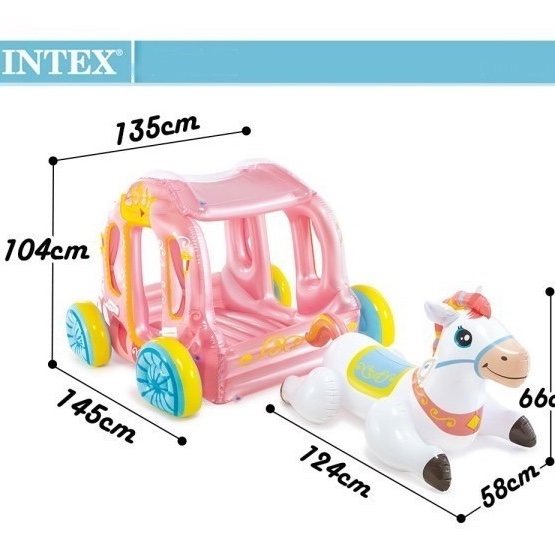 INTEX baby inflatable toys, Princess carriage toy house, water assistance