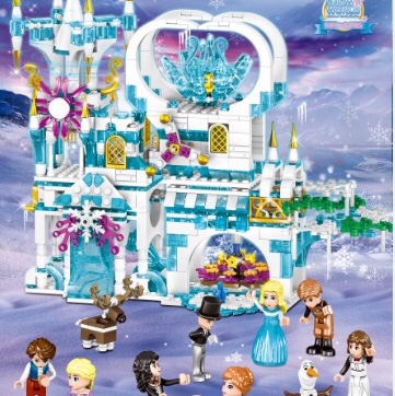 QL1167  豪华冰雪联动城堡，4款混装一展示盒8小盒