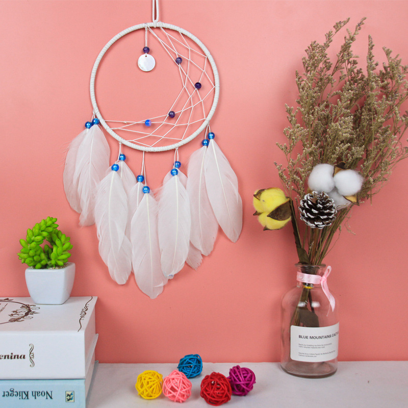 Factory direct sales of moon dreamcatcher nets, wind chimes, bedroom bedside ornaments, handcrafted creative Valentine's Day gifts Specification image