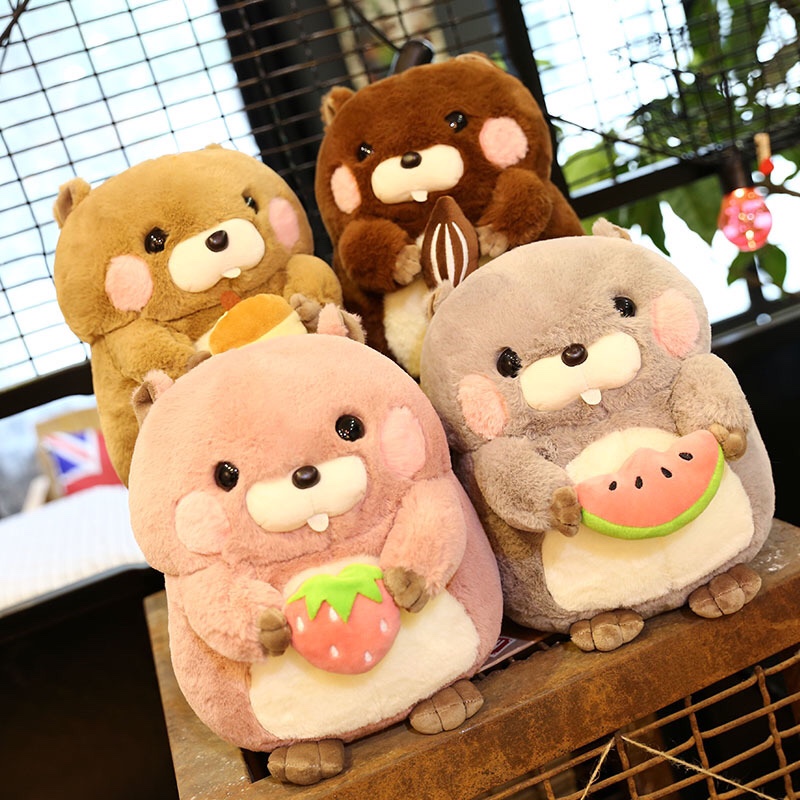 Foodie groundhog dolls New gluttony mouse plush toys for children's birthdays