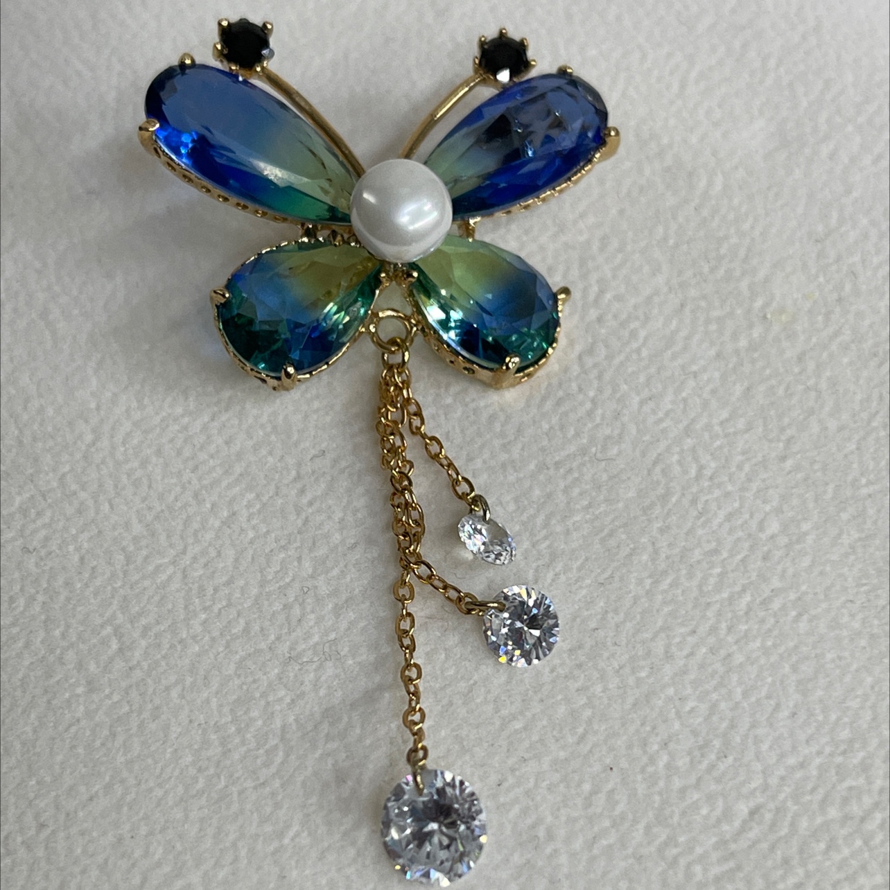 Clear Crystal Butterfly Brooch 9