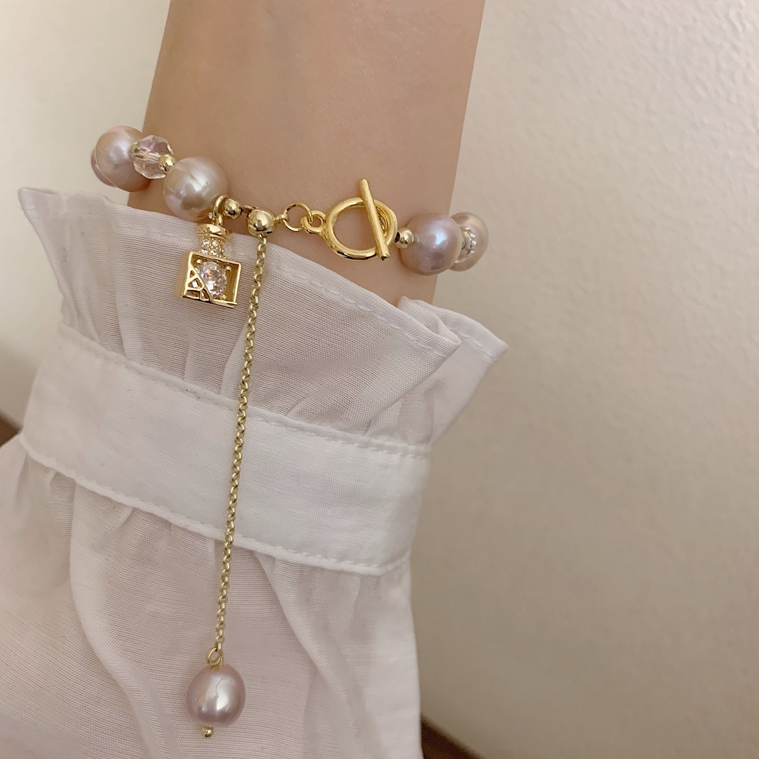 Japanese and Korean pearl bracelets for women, simple and niche design sense, Instagram-worthy best friend and student bracelets