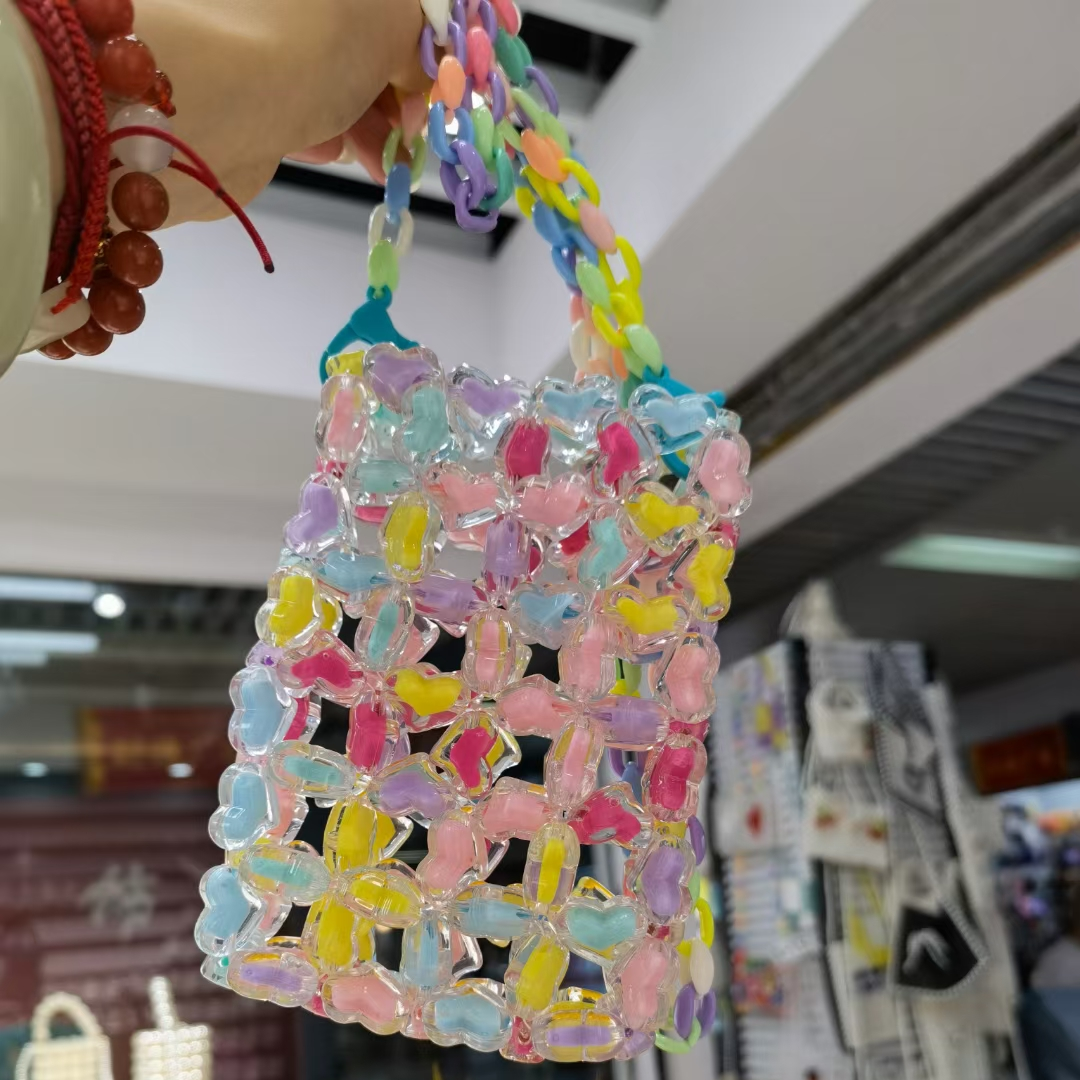 Super popular small women's bag Summer versatile 2021 New trendy pearl crossbody bag, niche design hand-held small square bag 14