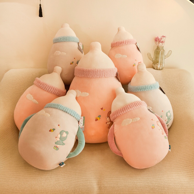 新款时尚奶瓶抱枕多功能空调被汽车被加工定制空调被毛绒玩具