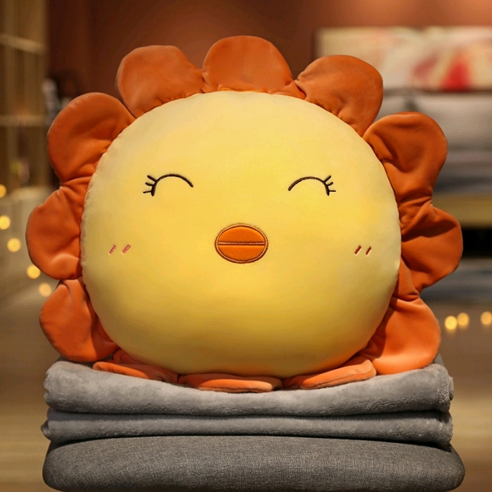 2021 New cartoon animal flower throw pillow Throw pillow blanket multi-functional throw pillow 12
