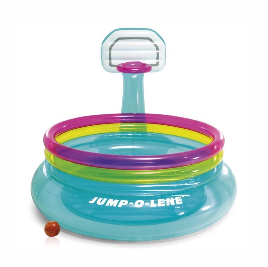 INTEX戏水玩具投篮跳跳池喷水彩色11