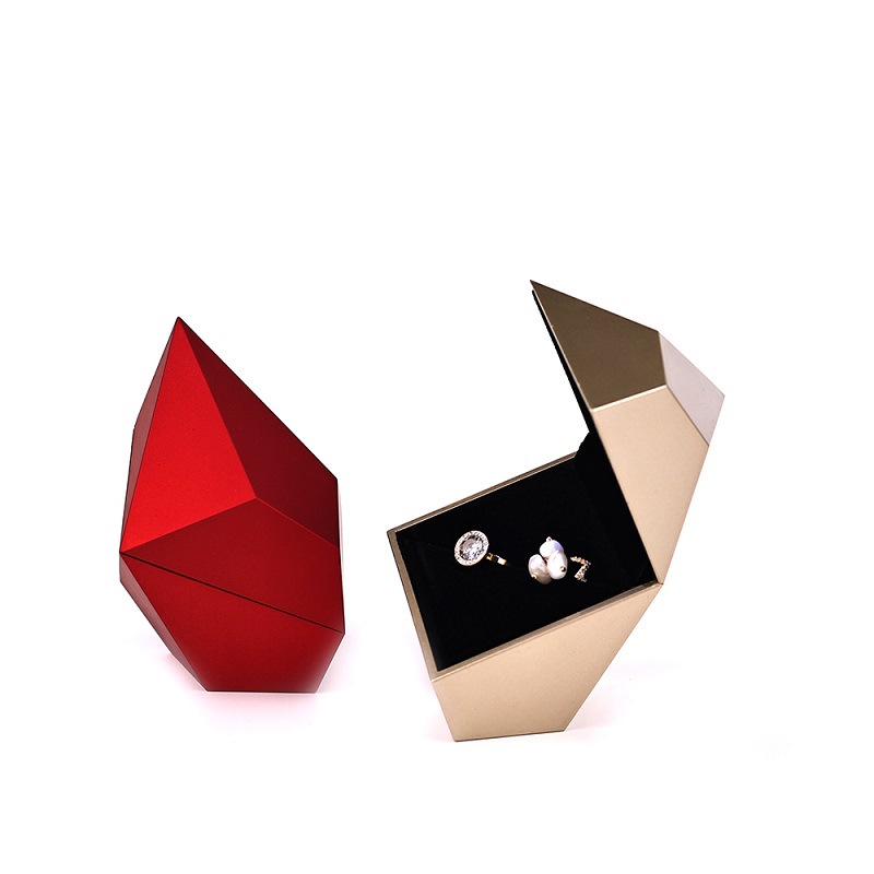Zhihua factory direct sales creative spotlight ring box geometry ring box jewelry packaging box customization