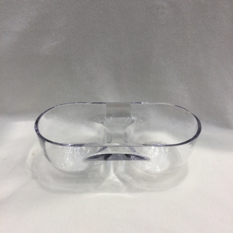 Multi-compartment glass fruit bowl Salad bowl Creative home clear fruit bowl salad plate