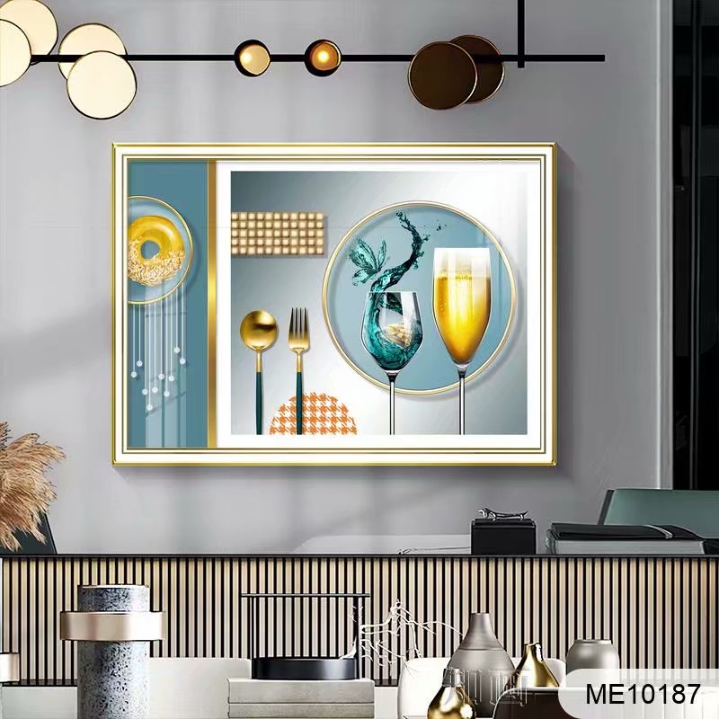 铝合金莫兰迪金属挂画细节图