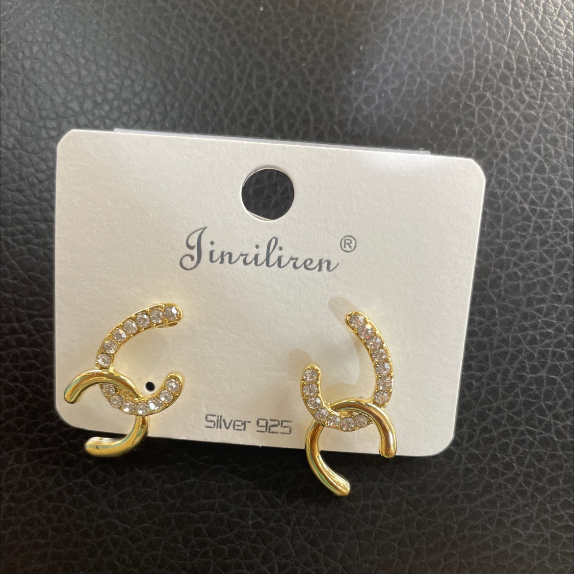 Today beauty Korean earrings letter pattern metal products unique style matching