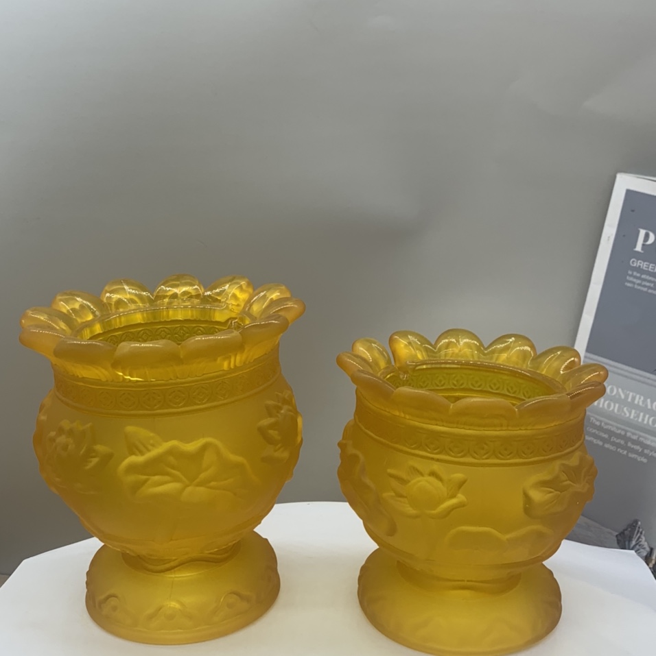 Glass candle holder size size