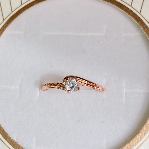 Electroplated rose gold preservation color 6⃣️ Bali zircon popular ladies ring No. 13