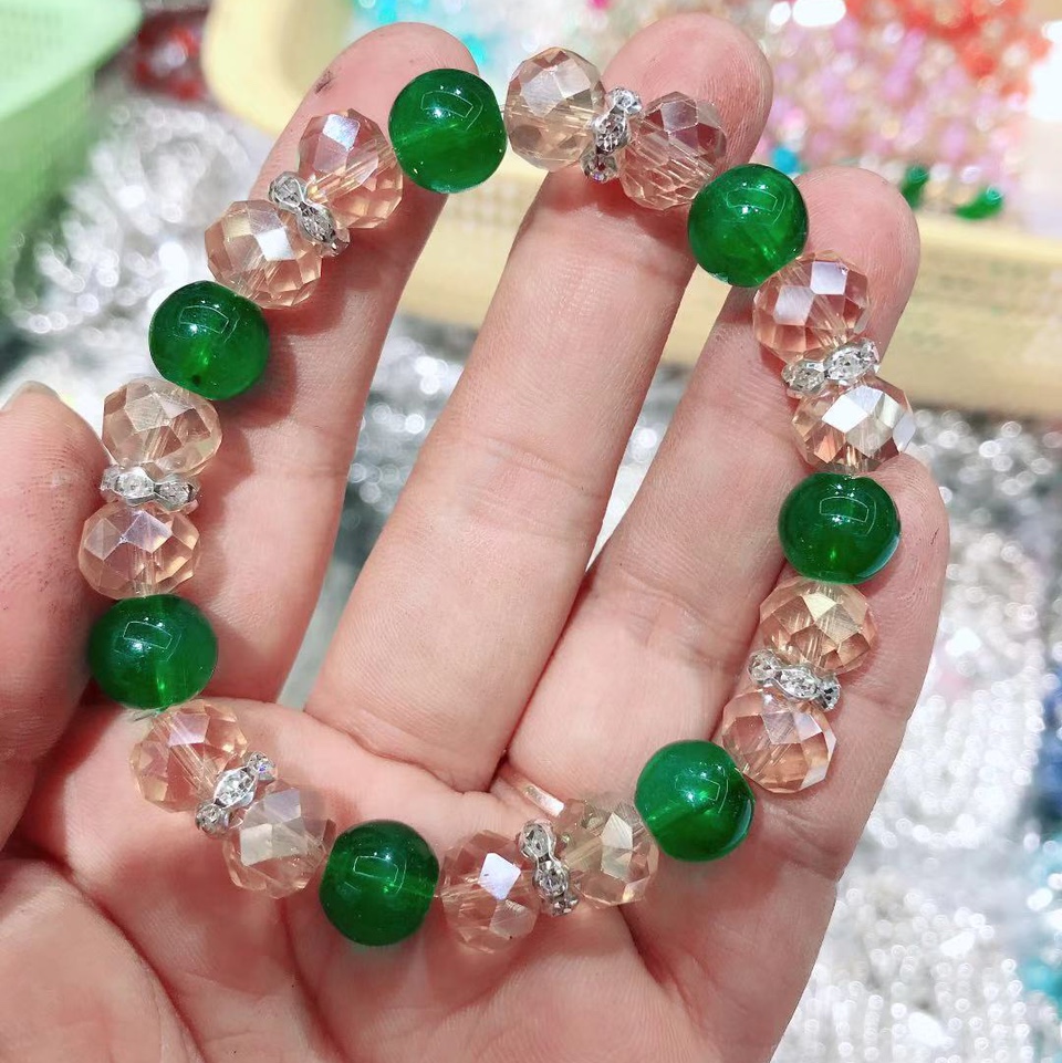 Jelly Bead Fashion Crystal bracelet, colorful and versatile, a niche design bracelet by Hongtao Accessories -016