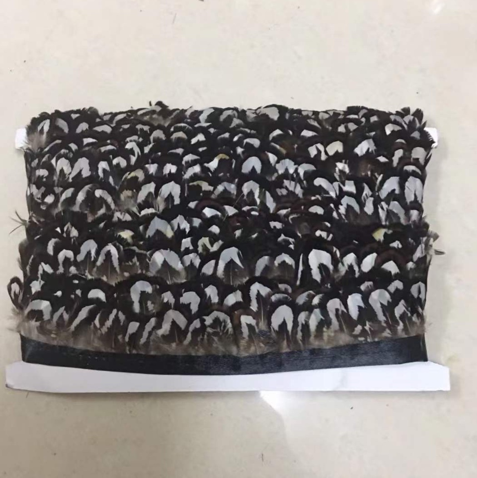 Pheasant small coffee slices wool cloth strip