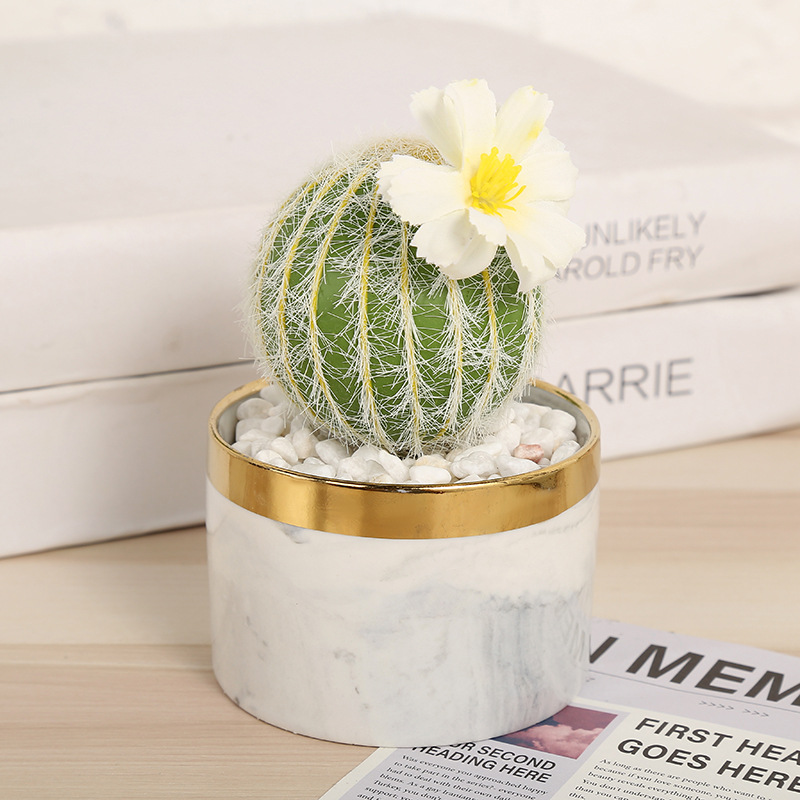 Simulated succulent plant potted bonsai detail image 2