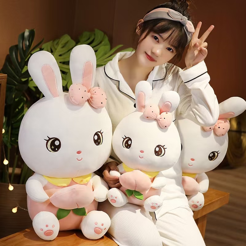 Dream plush toy No. 2 Hug peach Rabbit 0777 booth owner recommended