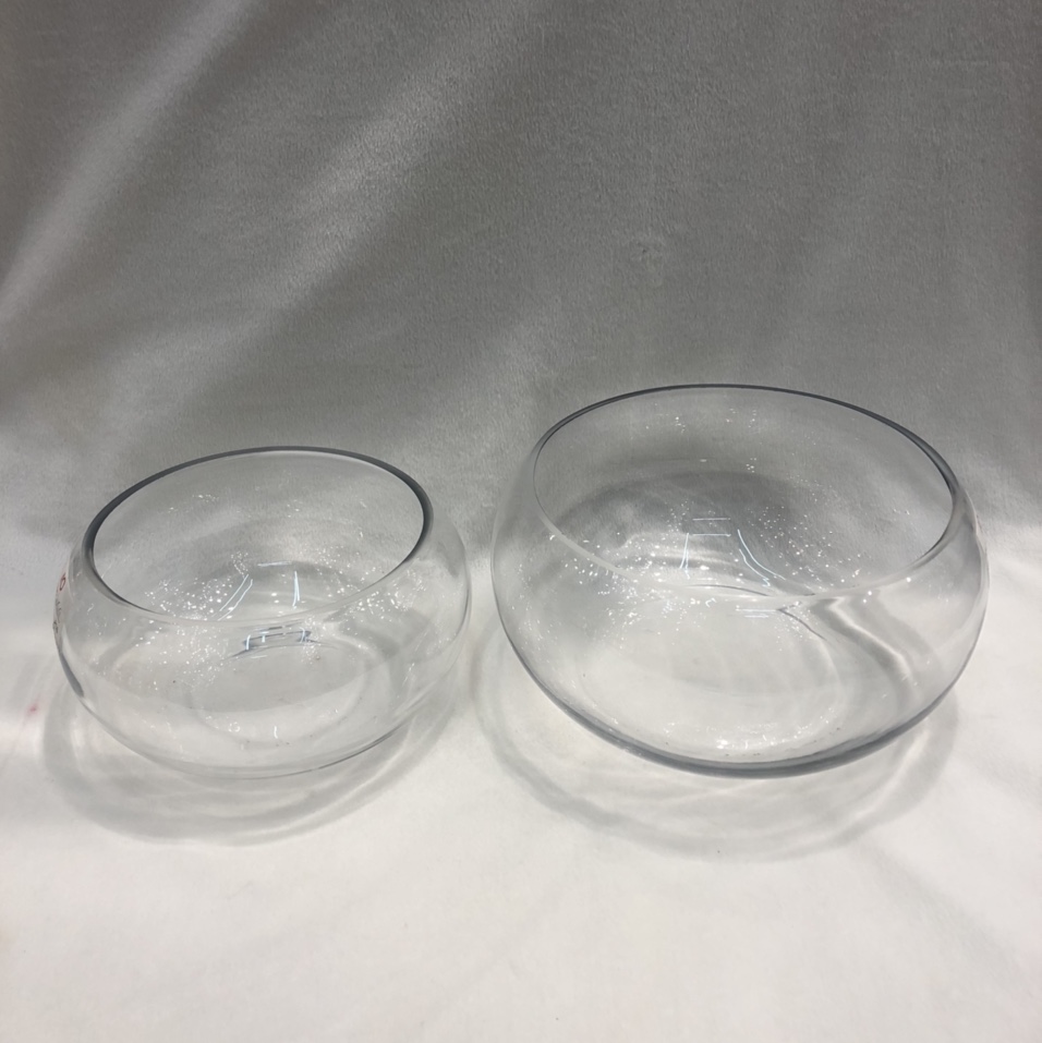 Clear glass vase goldfish bowl Green flower hyacinth hydroponic plant terrarium bowl ball