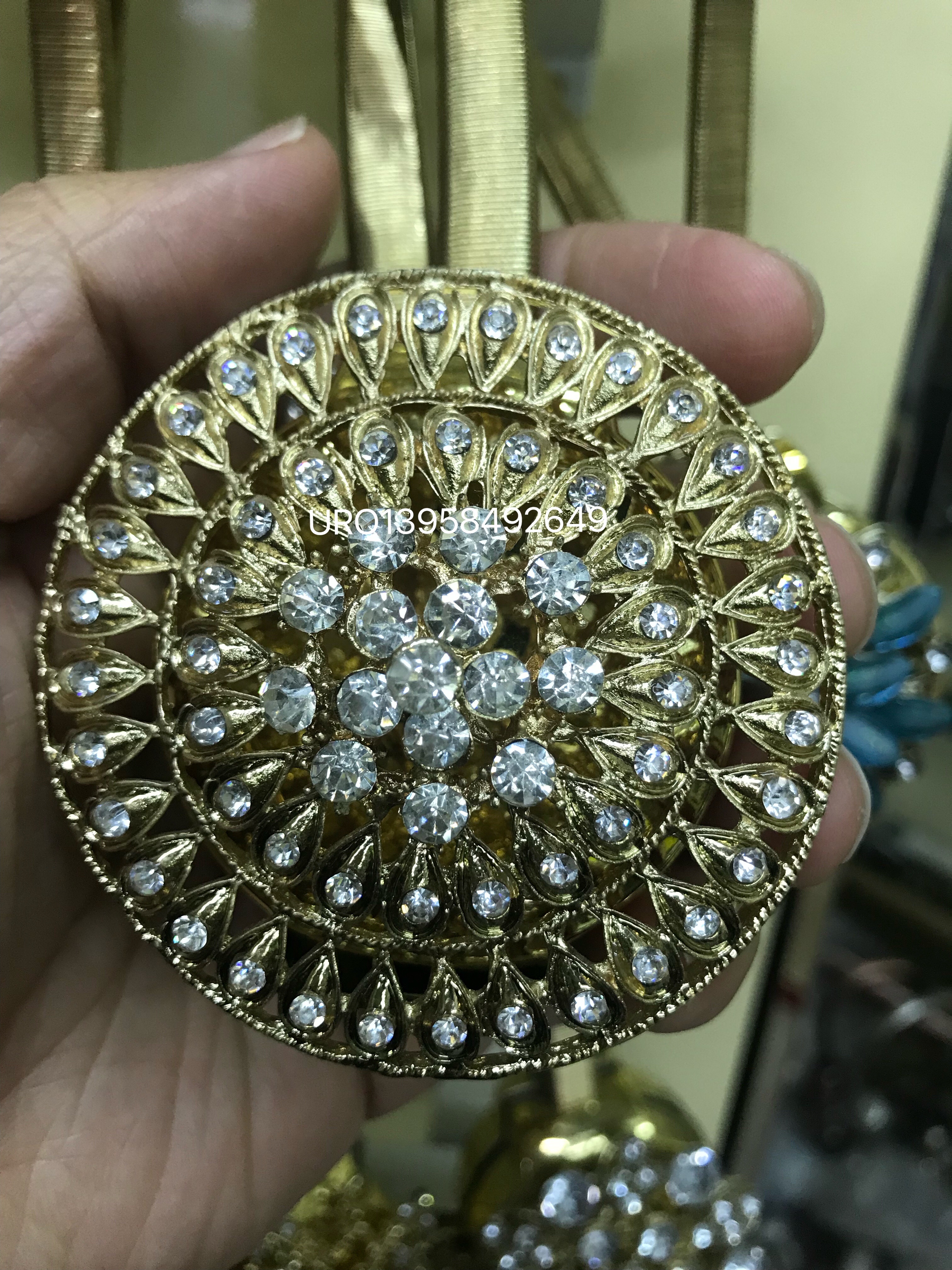 أزرار الستائر مغنطيسية مزخرفة بشريط ربط أغطية الستائر بغرف المعيشة الأوروبية detail image 8