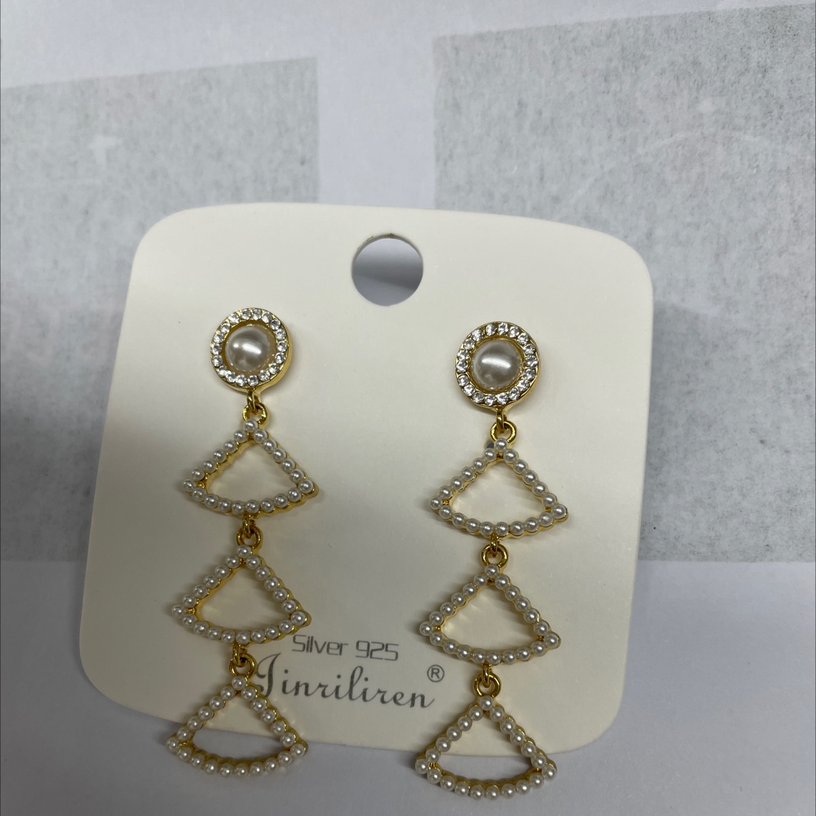 Today beauty Korean version earrings fan design pearl embellishment unique personality