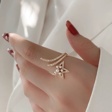 （圣·纳黛丽）微镶米珠钻石戒指💍，时尚网红气质高雅简约