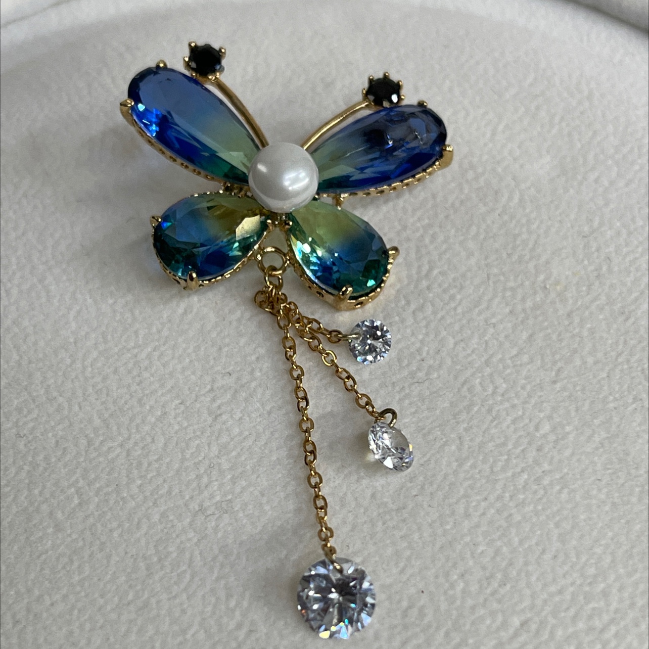 Clear Crystal Butterfly Brooch 6