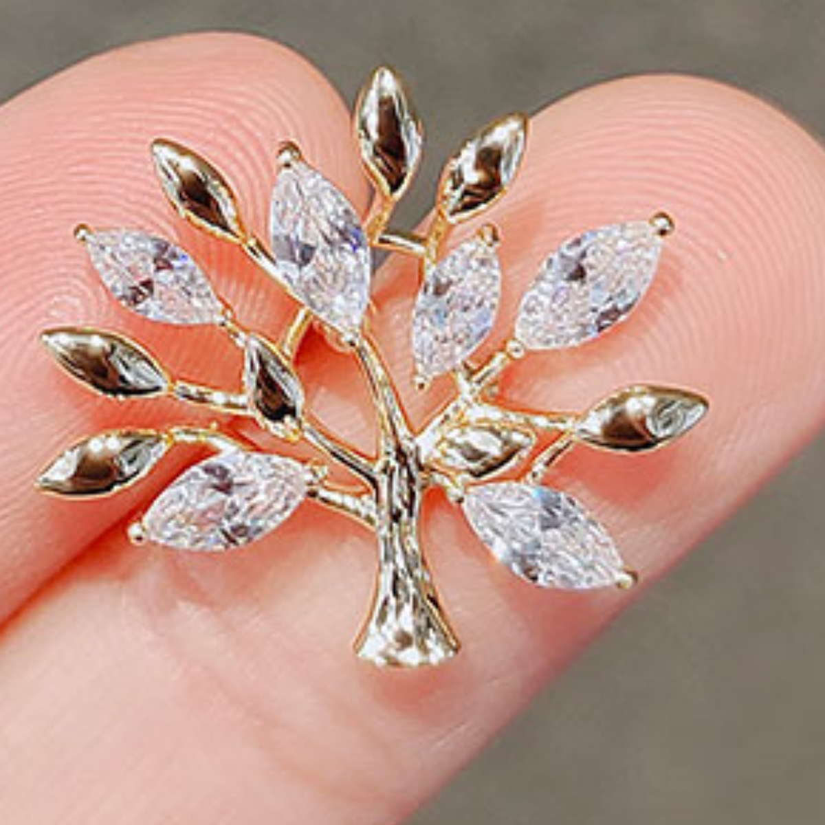 Money tree small brooch
