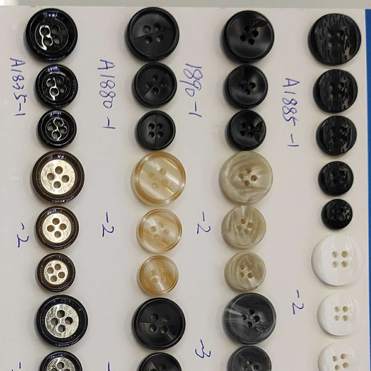 High-Grade Resin Four Eyes Shirt Button Big Button Application Scenario