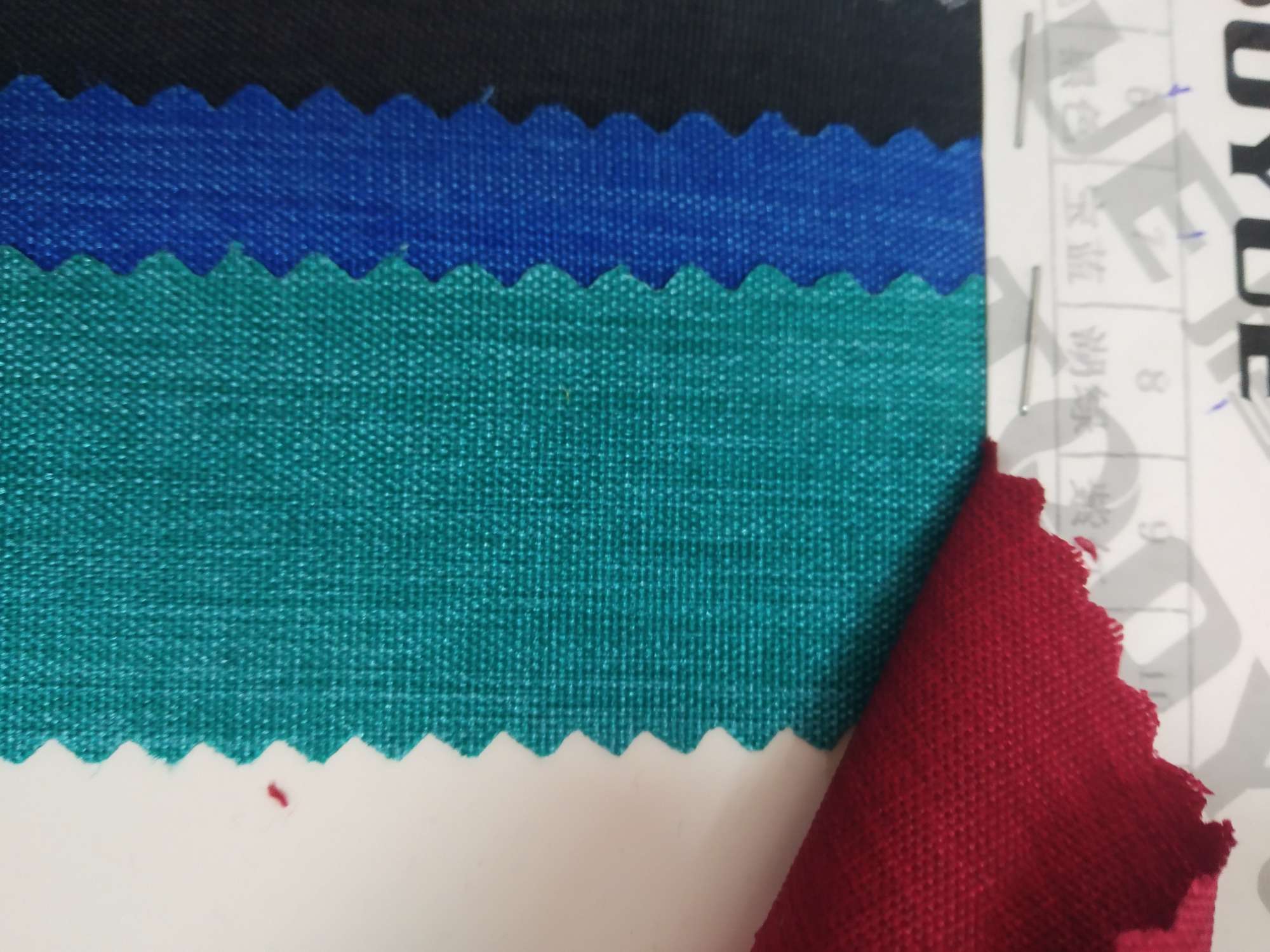 TY-- 034 300D Matte, stretchable pu waterproof 8# Lake Green Specification image