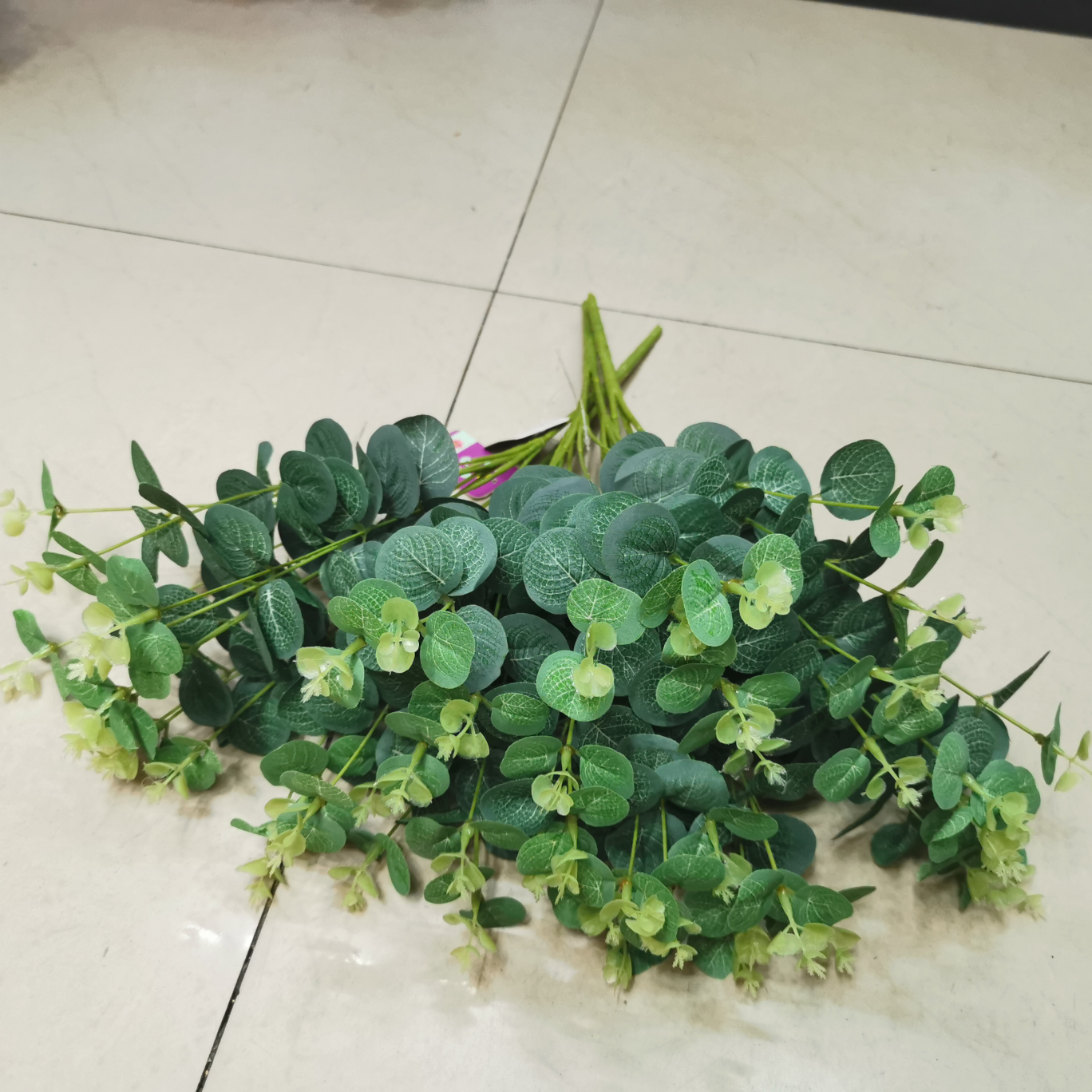 Rattan leaf plant artificial flower fake flower flower bonsai Living room Hotel wedding video decoration tree fence money leaf eucalyptus bunch-1