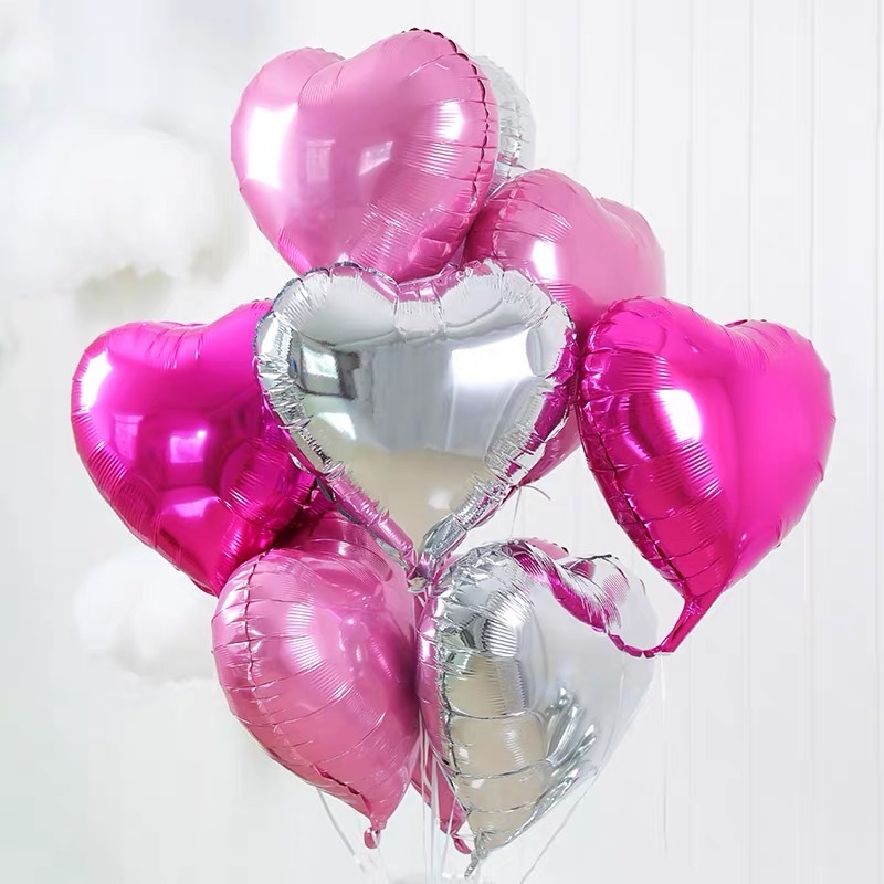 铝膜气球 18寸心形组装8件套装 各种派对节日生日婚庆房间装饰用品 1212店 可订做详情图2