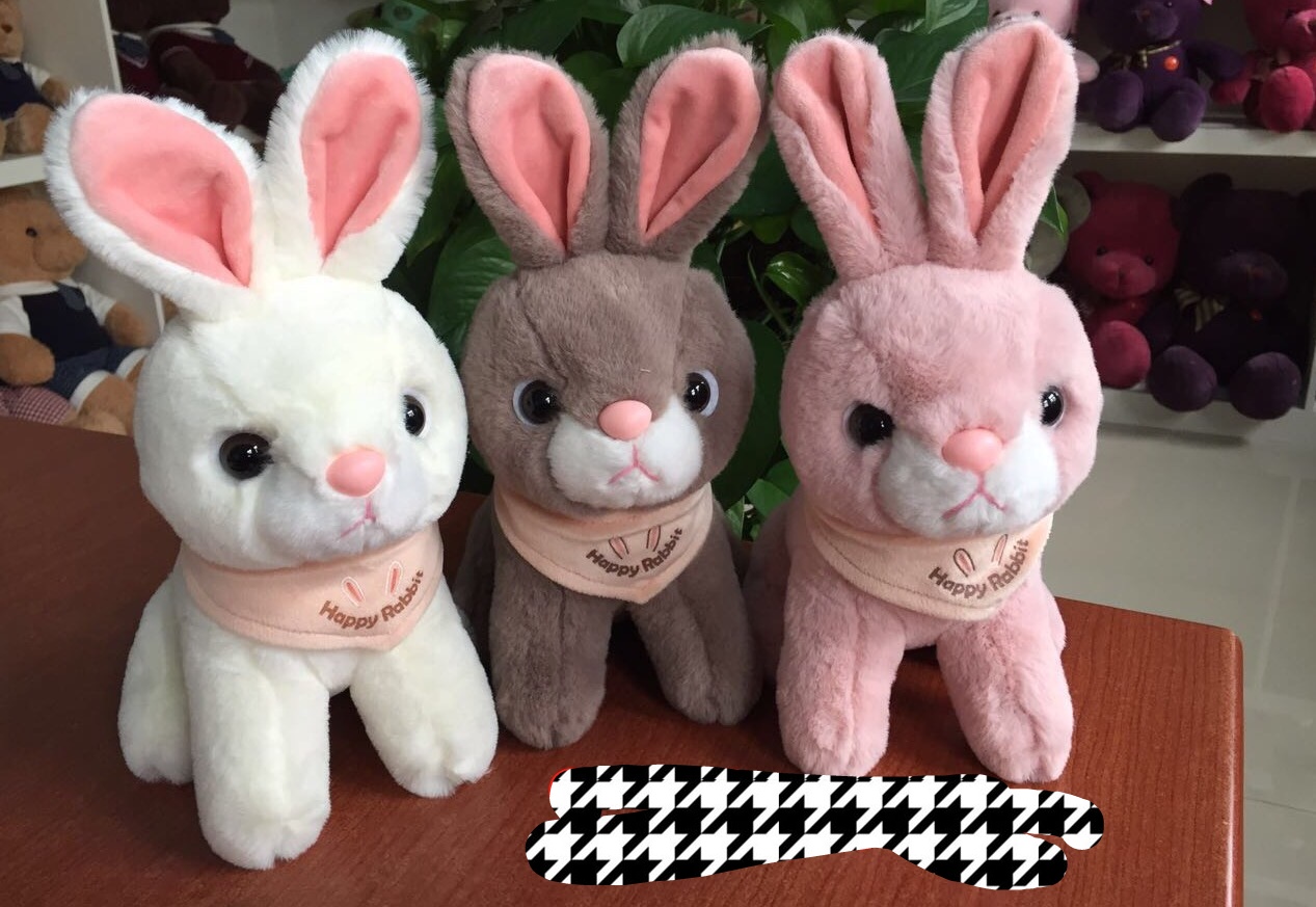 Direct sales of plush toys, small animals, dolls, cartoon dolls, large scarves, rabbit dreamy plush toys, booth 0777 detail image 1
