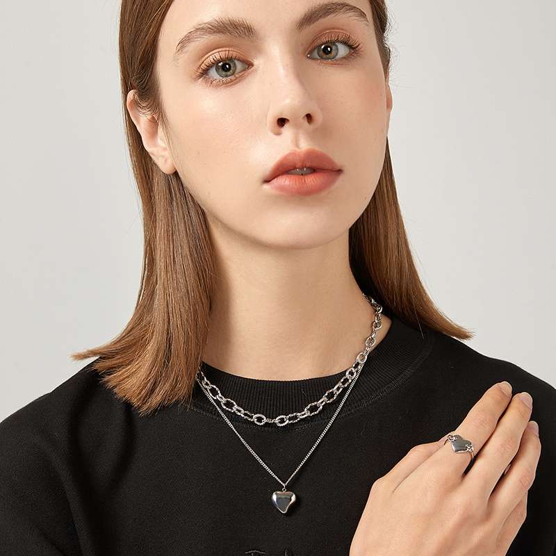 项链/饰品/银色细节图