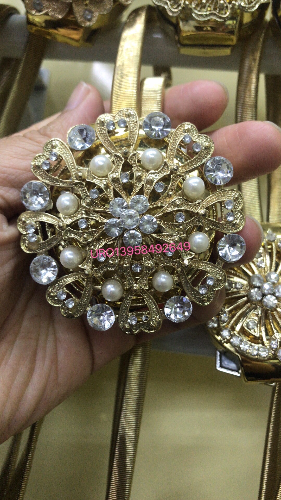 European-style light luxury magnetic curtain buckle tie, binding strap, folding strap, decorative European-style living room curtain buckle tie, binding rope detail image 5