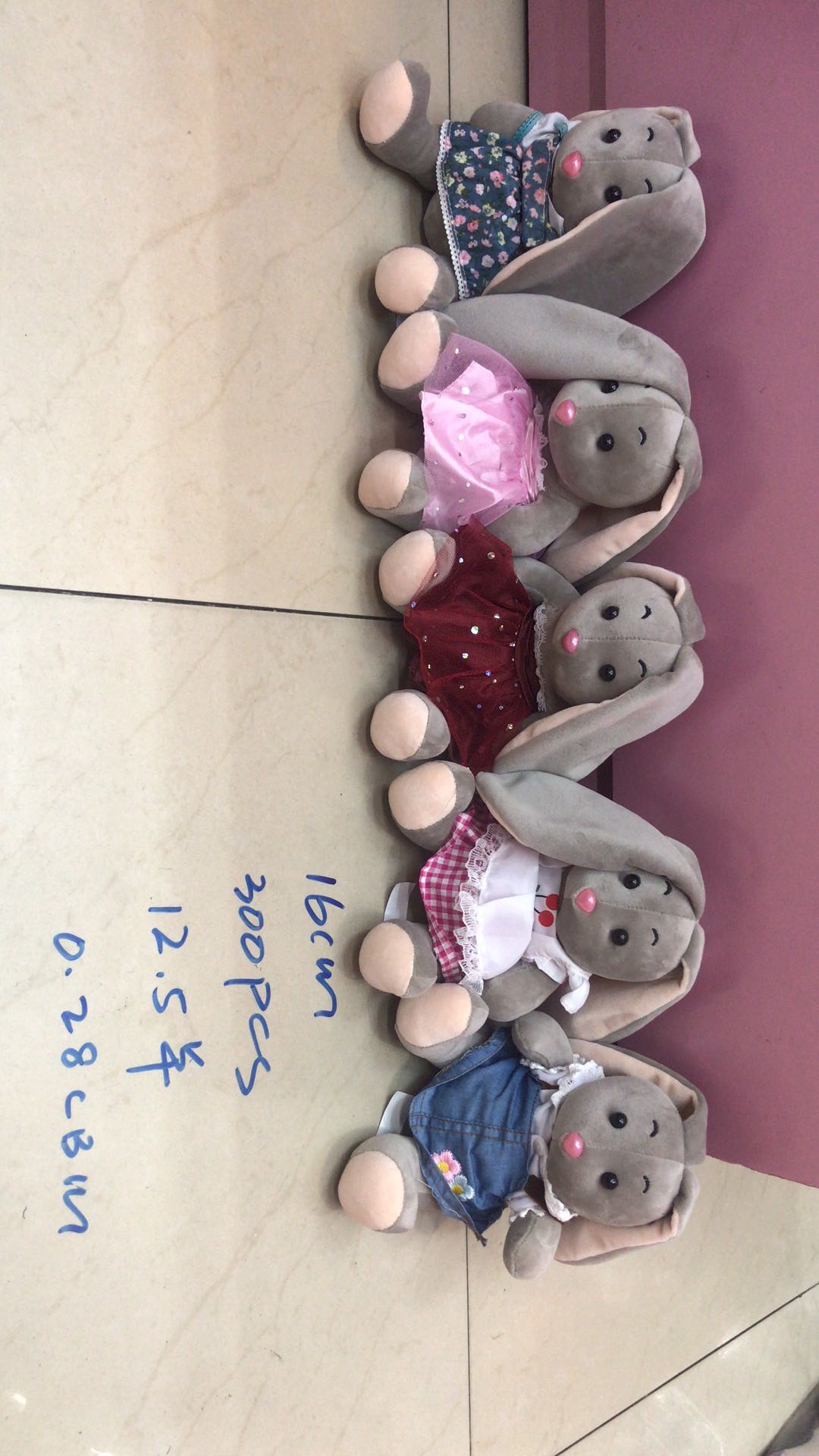Dreamy plush toy little Rabbit girl in a skirt O777 booth factory direct sales claw machine doll details Picture