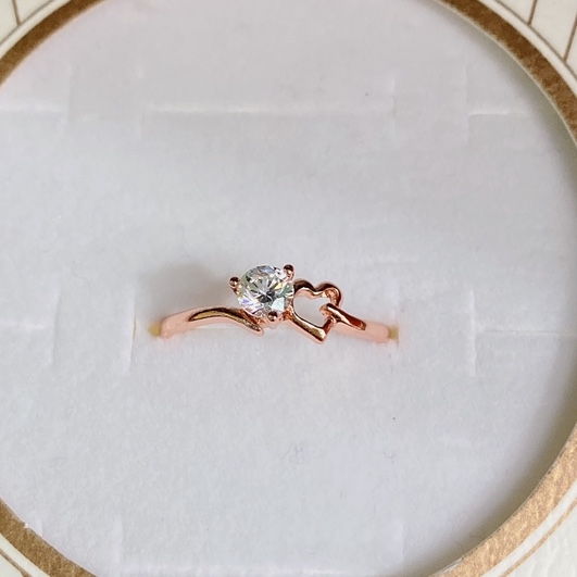 Electroplated rose gold preservation 6⃣️ Bali zircon popular ladies ring No. 5⃣️