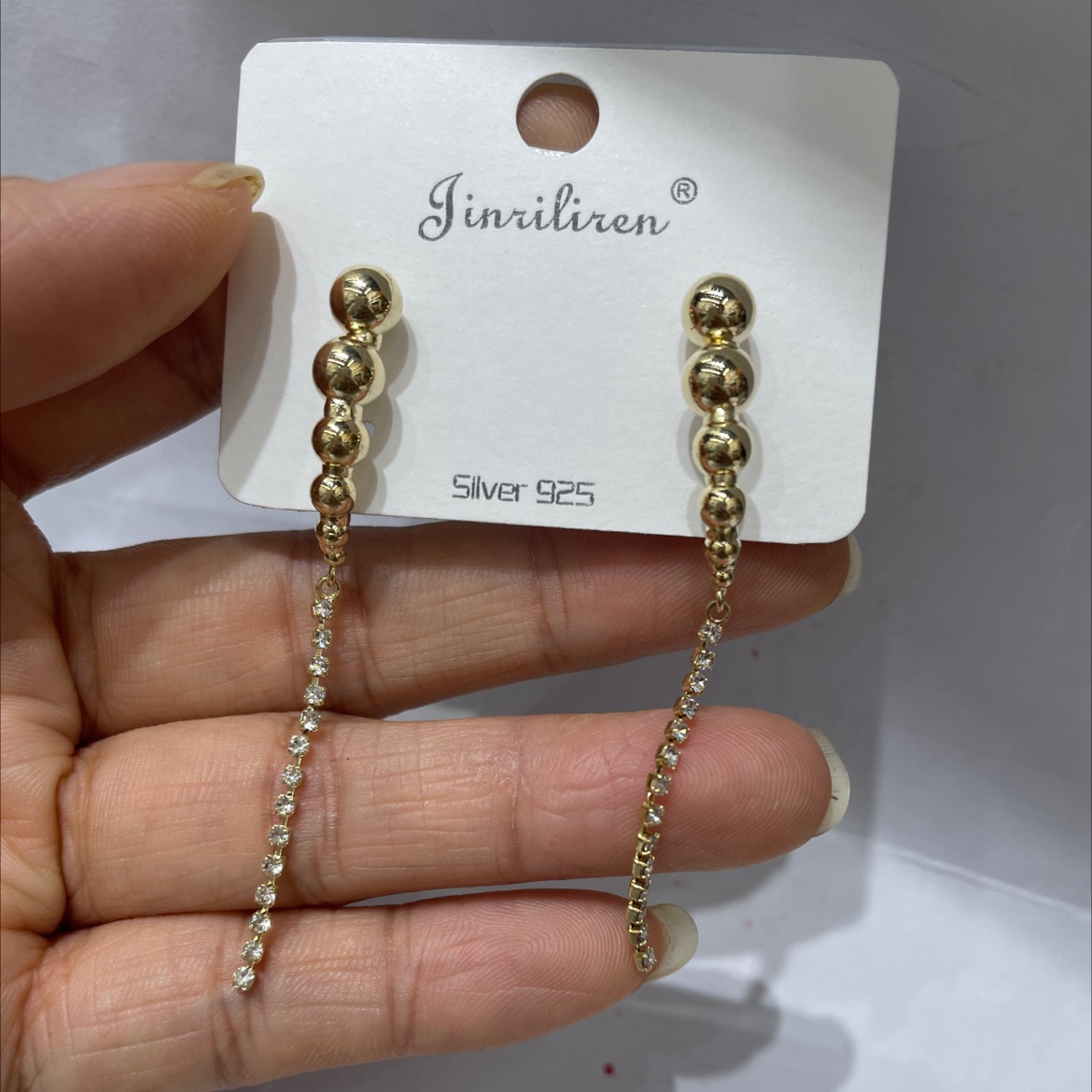 Today beauty Korean version earrings fashion generous metal products small clear sexy