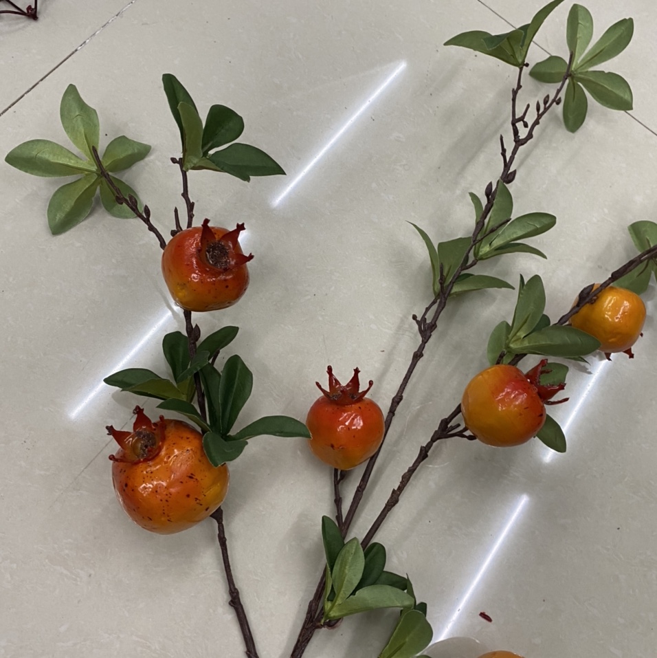 Pomegranate green leaves