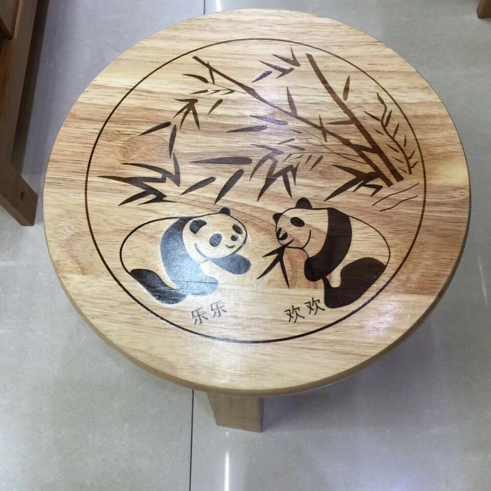 Small Oak Round Stool