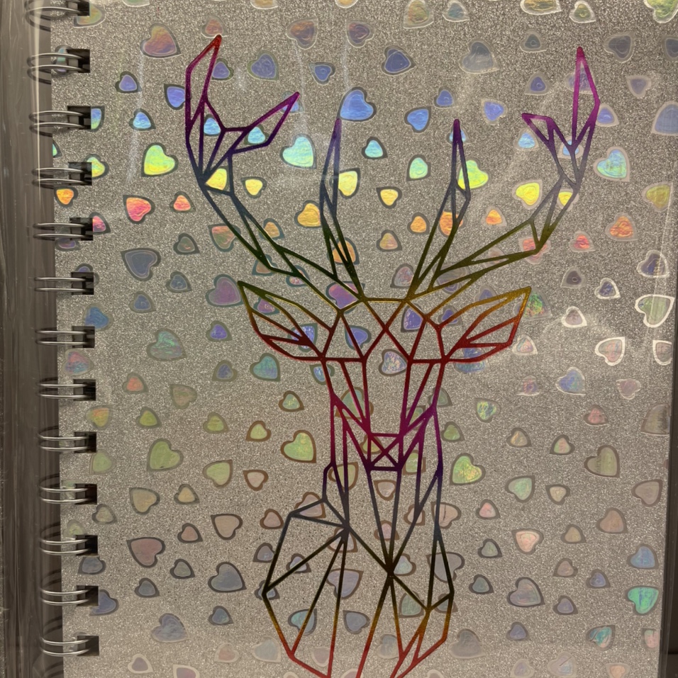 Laser deer coil notebook full figure