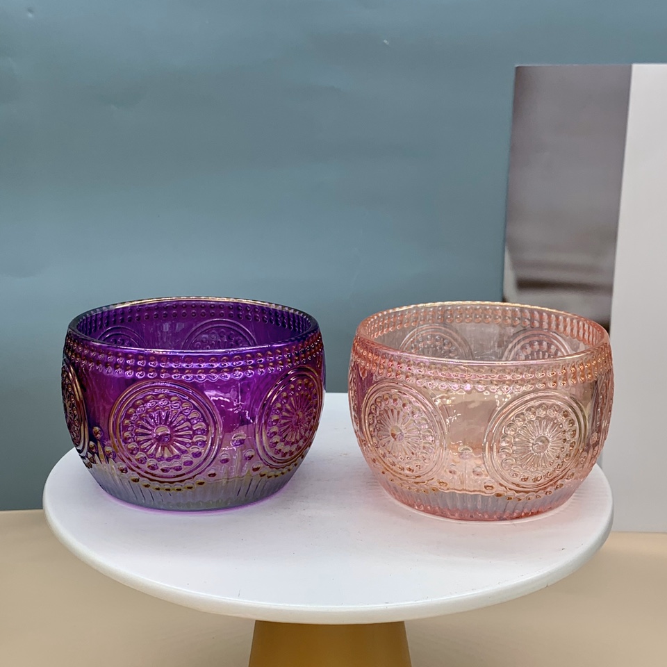Glass candlestick display 059