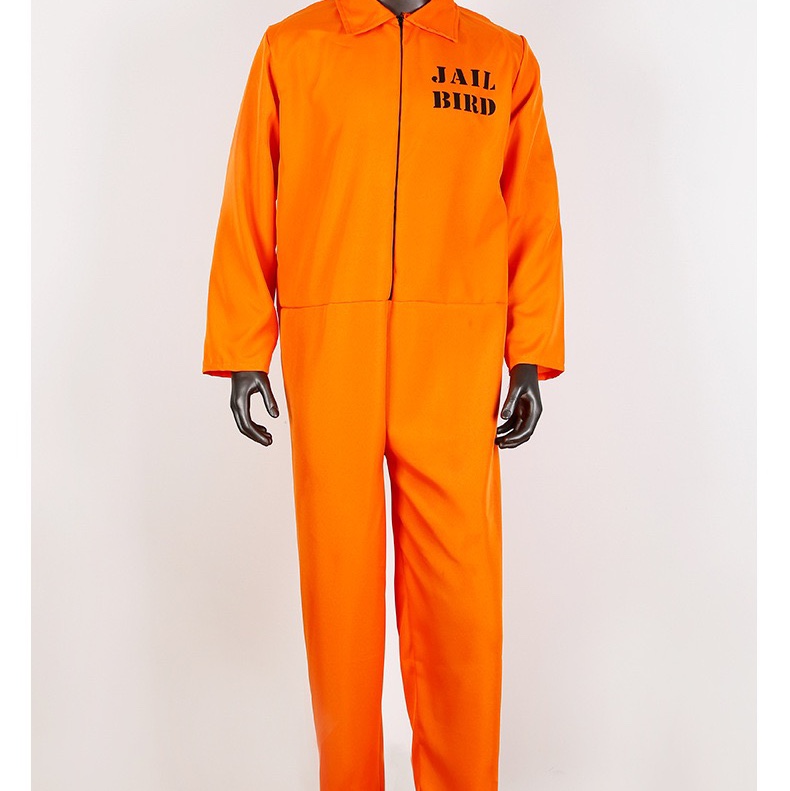 2020新款欧美男囚犯服跨境万圣节男士成人橙色