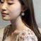 韩国东大门耳环双面滴油半透明花朵耳圈网红气质耳饰图