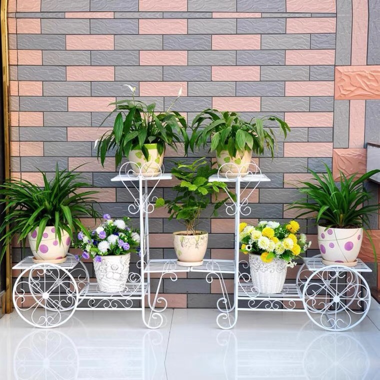 Wrought Iron Flower Stand Living Room Balcony Outdoor Flower Stand