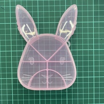 Square square face pink rabbit box