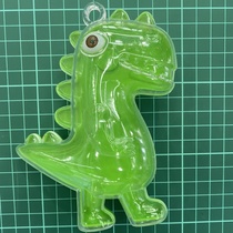 Square storage box little green dinosaur