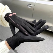 Gloves Winter women cycling warm winter autumn and winter cute ladies velvet touch screen cotton gloves