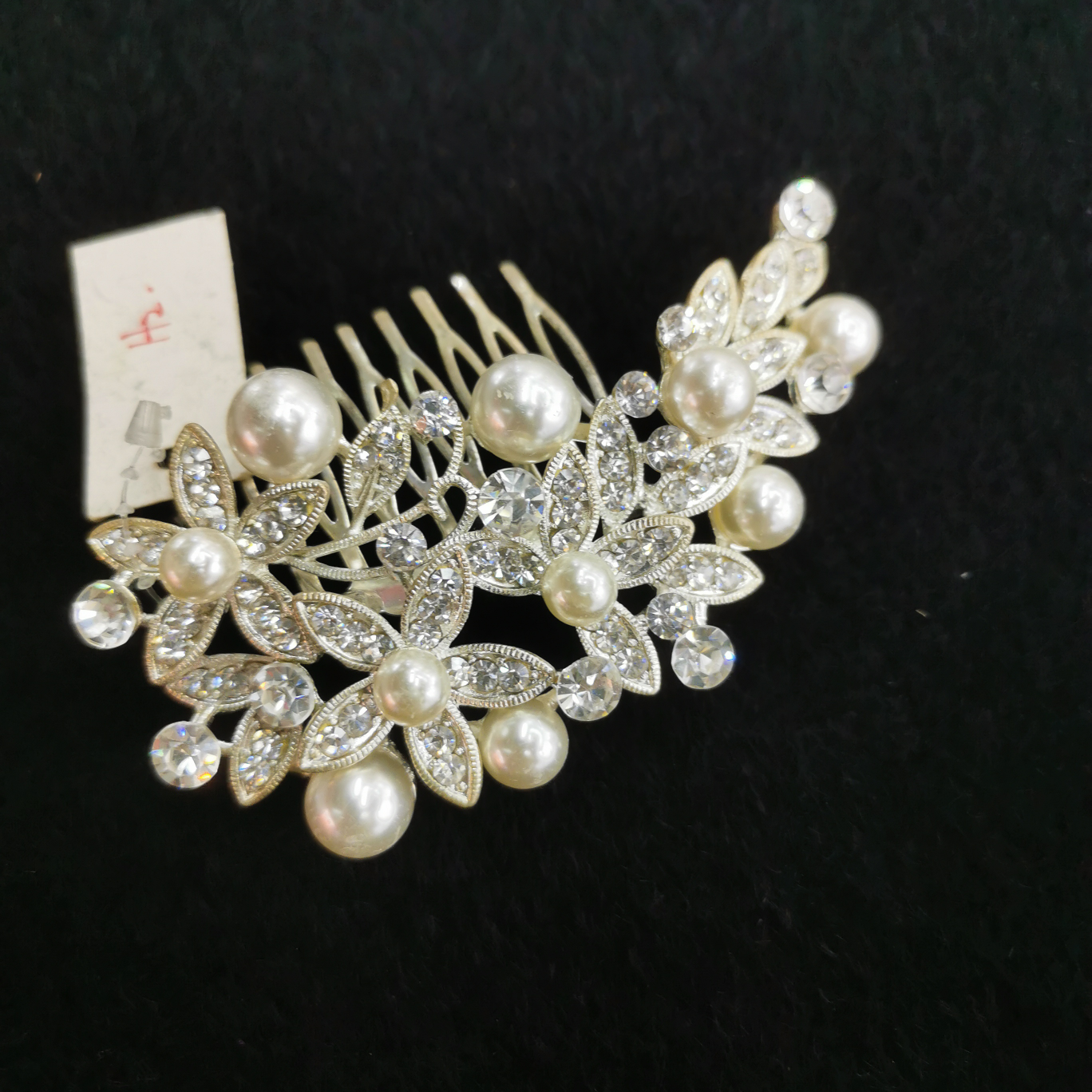 French bridal Handmade flower hair comb White wedding dress accessories Headwear Bridal accessories retro style